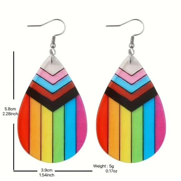 Rainbow Color Teardrop Earrings‎ 2/$15‎ 3/$20 4/$25 - Picture 3 of 3